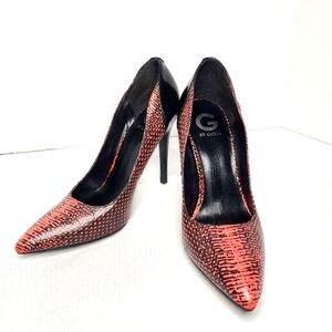 GUESS Coral and Black Women's Stiletto Heels